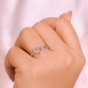 ANEL P925 ENVELHECIDO CORAÇAO DUPLO