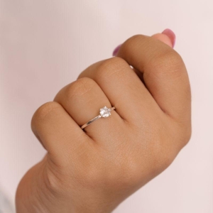 ANEL P925 PRATA SOLITÁRIO CRISTAL