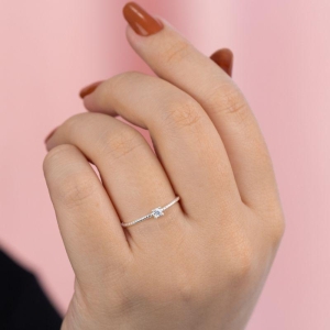 ANEL P925 SOLITÁRIO 3MM LATERAL TRABALHADA