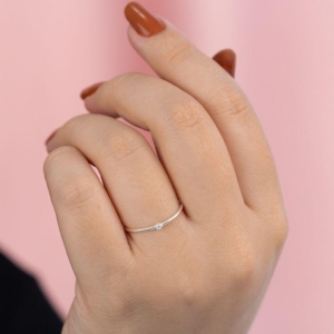 ANEL P925 SOLITARIO COM 1 PEDRA ZIRCONIA CRISTAL 2MM