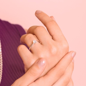 ANEL P925 SOLITÁRIO ZIRCÔNIA CRISTAL