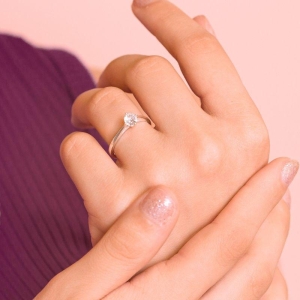 ANEL P925 SOLITÁRIO ZIRCONIA WHITE