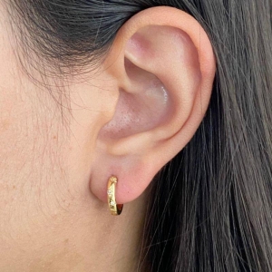 ARGOLA CLICK COM 3 ESTRELA CRAVEJADA 12MM