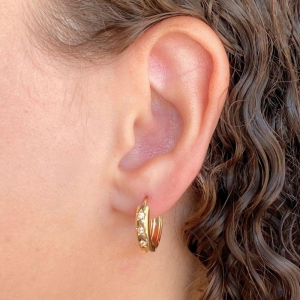 ARGOLA CLICK COM 3 ESTRELA CRAVEJADA 16MM