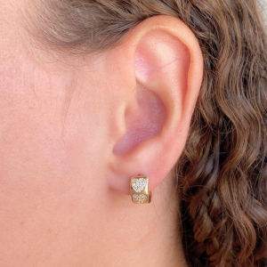 ARGOLA CLICK GROSSA CORAÇÃO CRAVEJADO 6X10MM