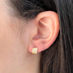 ARGOLA CLICK GROSSA CORAÇÃO CRAVEJADO 6X8MM