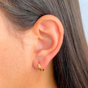 ARGOLA CLICK OVAL 11MM FIO QUADRADO