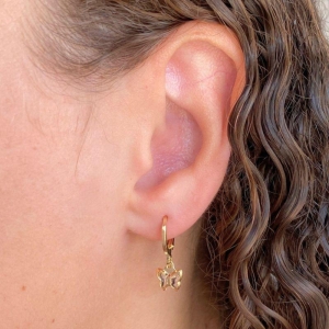 ARGOLA COM PINGENTE BORBOLETA CRISTAL