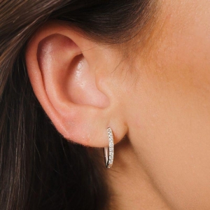 ARGOLA P925 CLICK FIO QUADRADO  ZIRCONIA CRISTAL 1,5CM