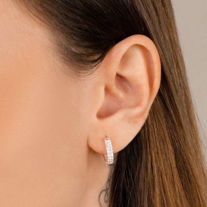 ARGOLA P925 CLICK GRANDE 2 FILEIRAS ZIRCONIA CRISTAL 15MM