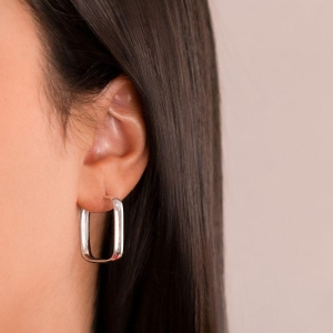 ARGOLA P925 MEDIA QUADRADA 2,5X2,5CM FIO OVAL 4MM