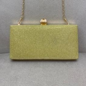 BOLSA CLUTCH BRILHO RETANGULAR ABOTUADOR 1 BOLA COROA