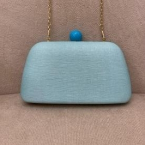 BOLSA CLUTCH BRILHO TRAPEZIO ABOTUADOR 1 BOLA