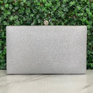BOLSA CLUTCH RETANGULAR BRILHO PUXADOR REDONDO
