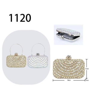 BOLSA CLUTCH RETÂNGULAR DE PEDRARIA COM ALÇA