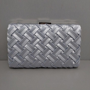 BOLSA CLUTCH TECIDO CETIM TRANÇADO