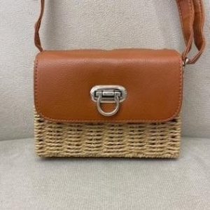 BOLSA DE PALHA QUADRADA