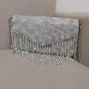 BOLSA GLITER CARTA COM FRANJA