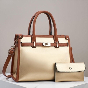 BOLSA GRANDE FECHO CHAVE COM CARTEIRA