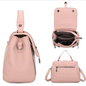 BOLSA MÉDIA FECHO DE FIVELA DETALHES COM 2 ZÍPERS