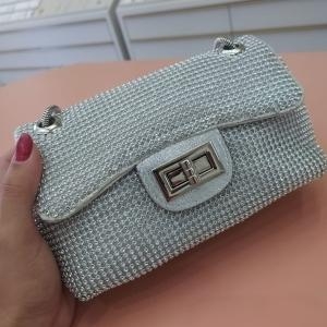 BOLSA MEIO HORIZONTAL GLITER FINO