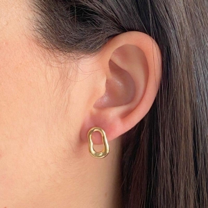 BRINCO ABSTRATO VAZADO LISO 13MM