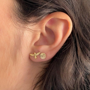 BRINCO DUPLO DIVINO ESPIRITO SANTO 6MM 12MM