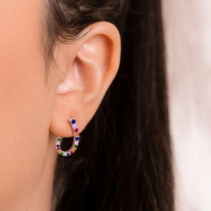 BRINCO MEDIO P925 EARCUFF ZIRCONIA COLORIDO