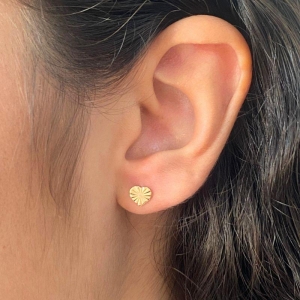 BRINCO PEQUENO CORAÇÃO CHAPA COM REFLEXO 4MM