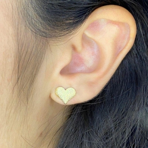 BRINCO PEQUENO CORAÇAO CHEIO FOSCO 10MM