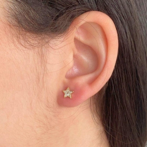 BRINCO PEQUENO DE ESTRELA CRAVEJADO