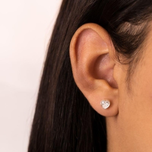 BRINCO PEQUENO P925 PONTO DE LUZ DE CORAÇÃO WHITE