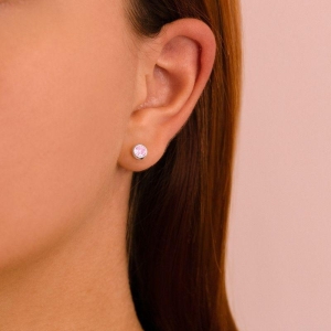 BRINCO PEQUENO P925 REDONDO 7MM ZIRCONIA ROSA