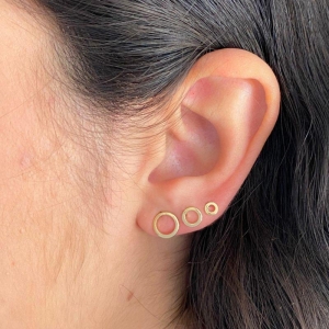 BRINCO TRIO REDONDO VAZADO LISO 4MM 6MM 8MM