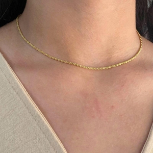 CHOKER CORDÃO BAIANO FITA TRANÇADA 1MM