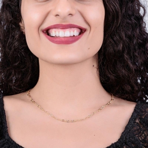 CHOKER ELO BATIDO DIAMANTADO