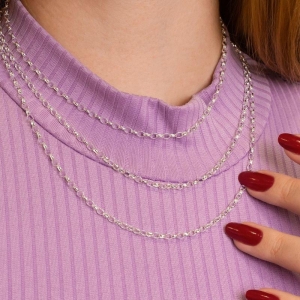 CHOKER P925 ELO OVAL PORTUGUES 3MM 40CM