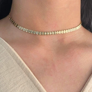 CHOKER PLAQUINHAS DE CHAPA