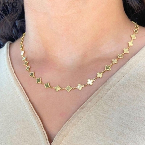 CHOKER TREVO DE 4 FOLHAS MODELO VIRGINIA
