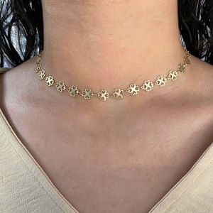 CHOKER TREVO DE CHAPA LISA
