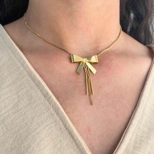 CHOKER VENEZIANA COM UM LAÇO GRANDE