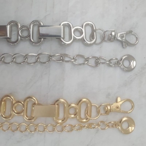 CINTO CORRENTE DE METAL COM 3 CIRCULOS