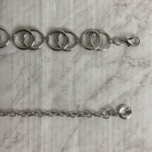 CINTO CORRENTE DE METAL ELOS DE CÍRCULO DUPLO PEQUENO