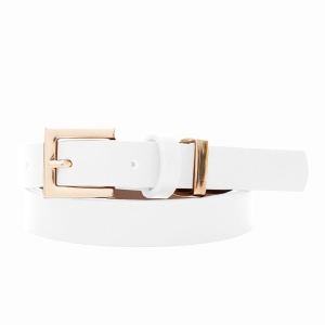 CINTO COURINO FIVELA QUADRADA LISA 2 TRAVAS CORREIA MÉDIA