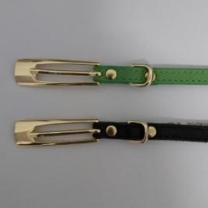 CINTO COURO FIVELA METAL RETANGULAR FINA