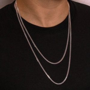 CORRENTE P925 MASCULINA GRUMET 1X1 FIO 3MM 60CM