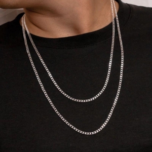 CORRENTE P925 MASCULINA GRUMET 1X1 QUADRADA 2,5MM 60CM