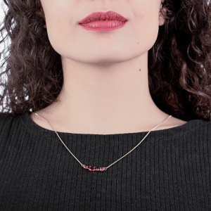 GARGANTILHA 4 PEDRAS RUBI