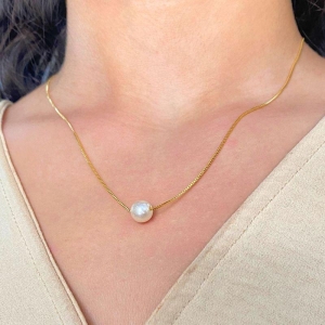 GARGANTILHA COM 1 PEROLA 6MM