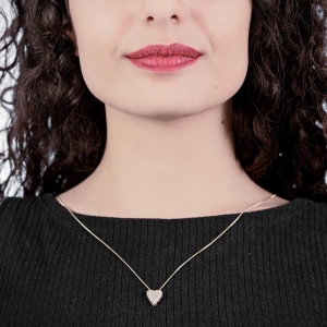 GARGANTILHA CORAÇÃO CRAVEJADO CRISTAL